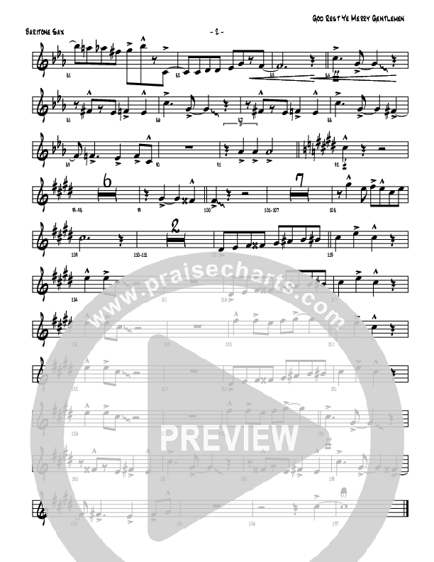 God Rest Ye Merry Gentlemen Bari Sax (Michael Adler / Denver Bierman)