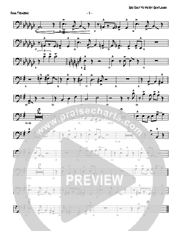 God Rest Ye Merry Gentlemen Bass Trombone (Michael Adler / Denver Bierman)