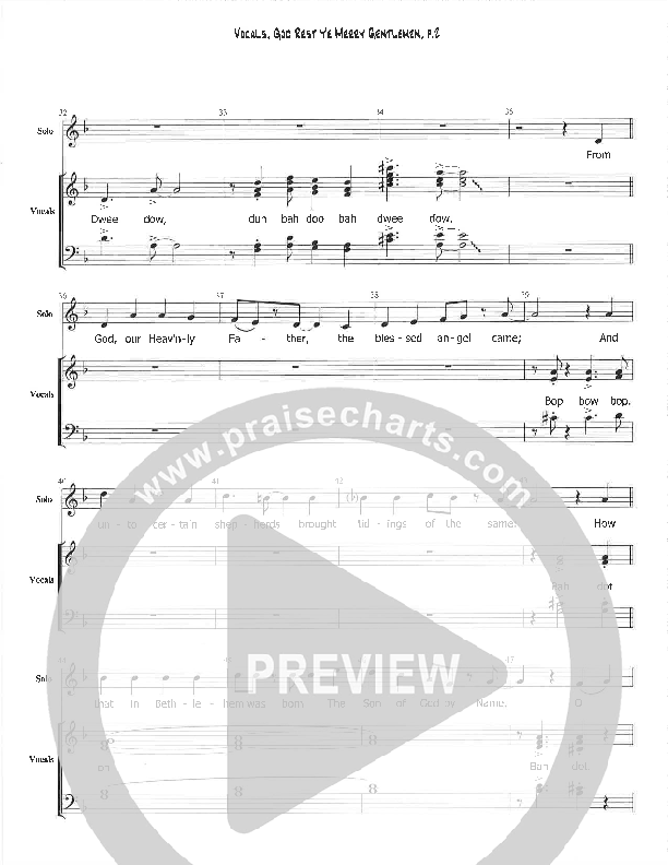 God Rest Ye Merry Gentlemen Choir Sheet (Michael Adler / Denver Bierman)