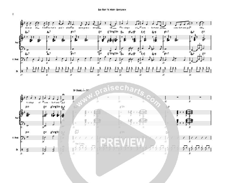 God Rest Ye Merry Gentlemen Piano/Vocal (Michael Adler / Denver Bierman)