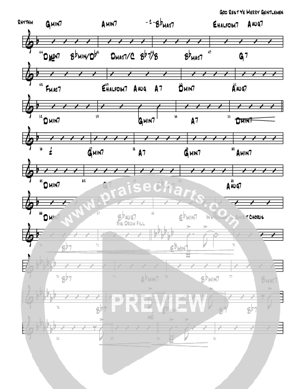 God Rest Ye Merry Gentlemen Rhythm Chart (Michael Adler / Denver Bierman)