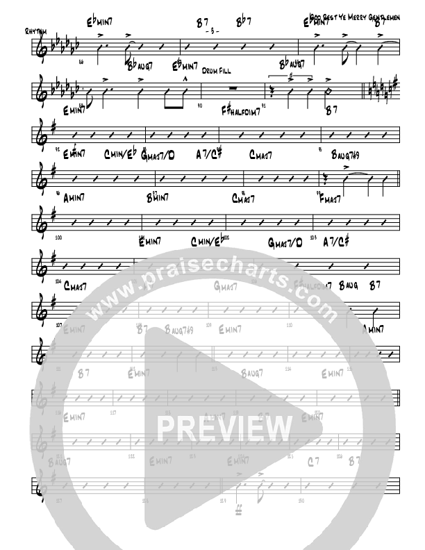 God Rest Ye Merry Gentlemen Rhythm Chart (Michael Adler / Denver Bierman)