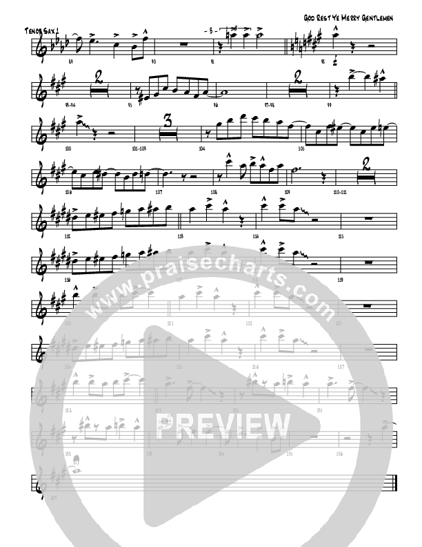 God Rest Ye Merry Gentlemen Tenor Sax 1/2 (Michael Adler / Denver Bierman)