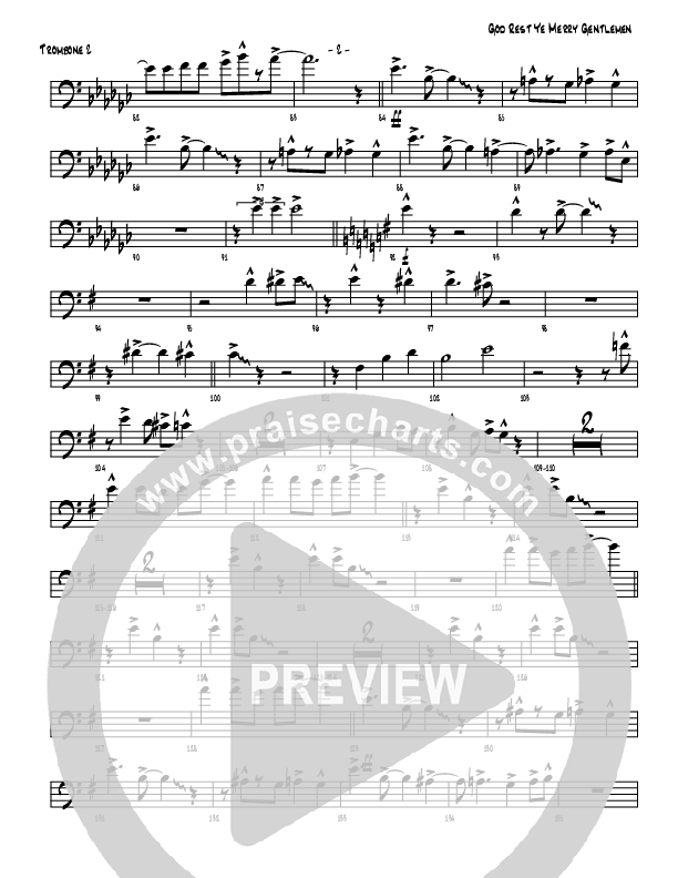 God Rest Ye Merry Gentlemen Trombone 2 (Michael Adler / Denver Bierman)
