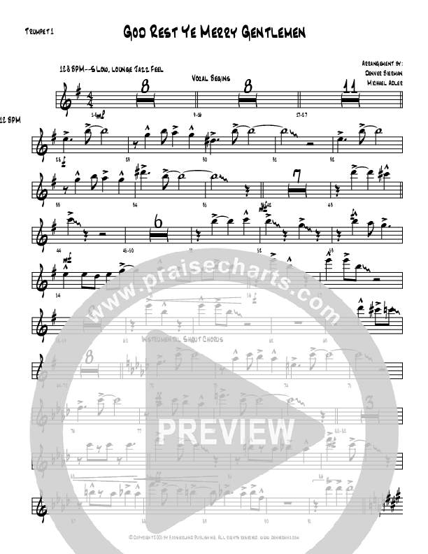 God Rest Ye Merry Gentlemen Trumpet 1 (Michael Adler / Denver Bierman)