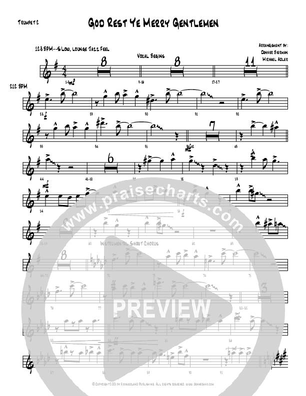 God Rest Ye Merry Gentlemen Trumpet 2 (Michael Adler / Denver Bierman)