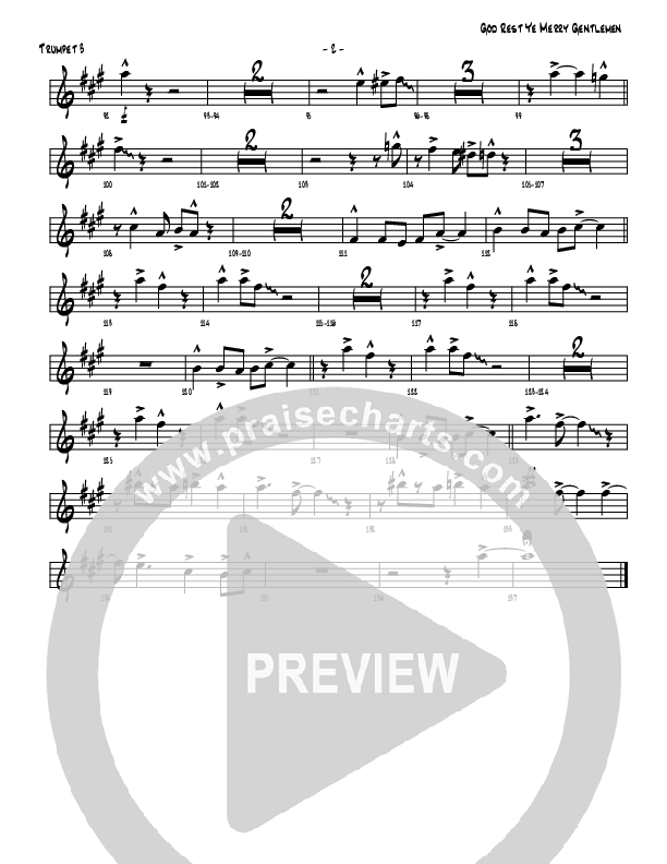 God Rest Ye Merry Gentlemen Trumpet 3 (Michael Adler / Denver Bierman)