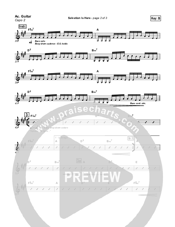 Salvation Is Here Acoustic Guitar (Hillsong UNITED)