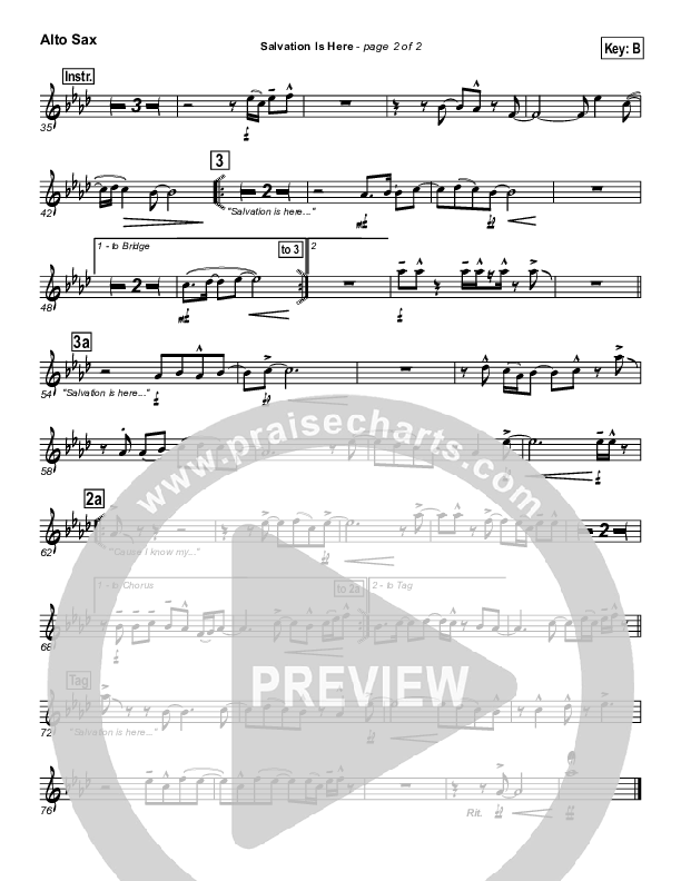 Salvation Is Here Alto Sax (Hillsong UNITED)