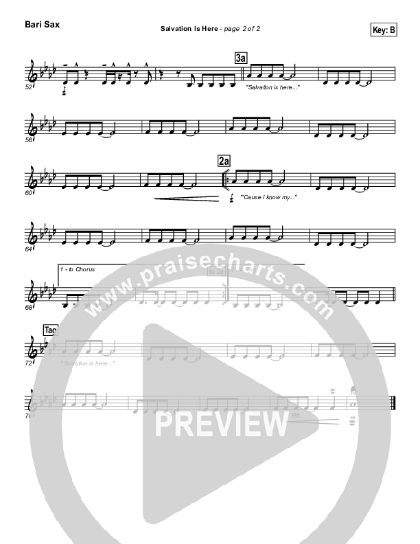 Salvation Is Here Bari Sax (Hillsong UNITED)