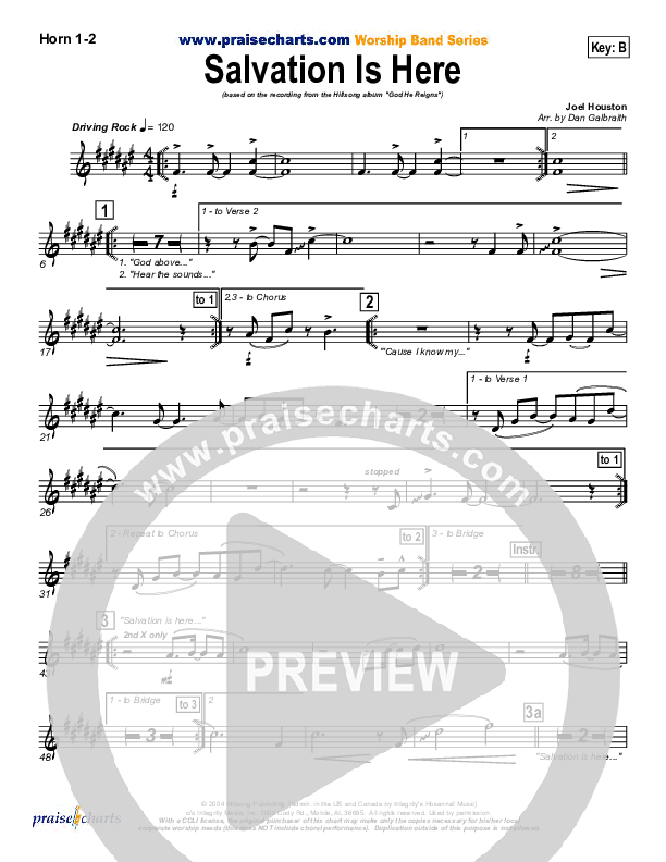 Salvation Is Here French Horn 1/2 (Hillsong UNITED)