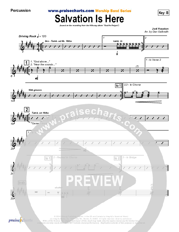 Salvation Is Here Percussion (Hillsong UNITED)