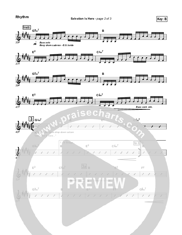 Salvation Is Here Rhythm Chart (Hillsong UNITED)