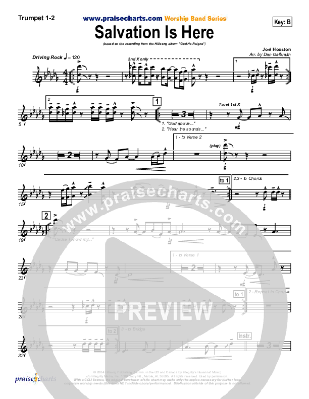 Salvation Is Here Brass Pack (Hillsong UNITED)