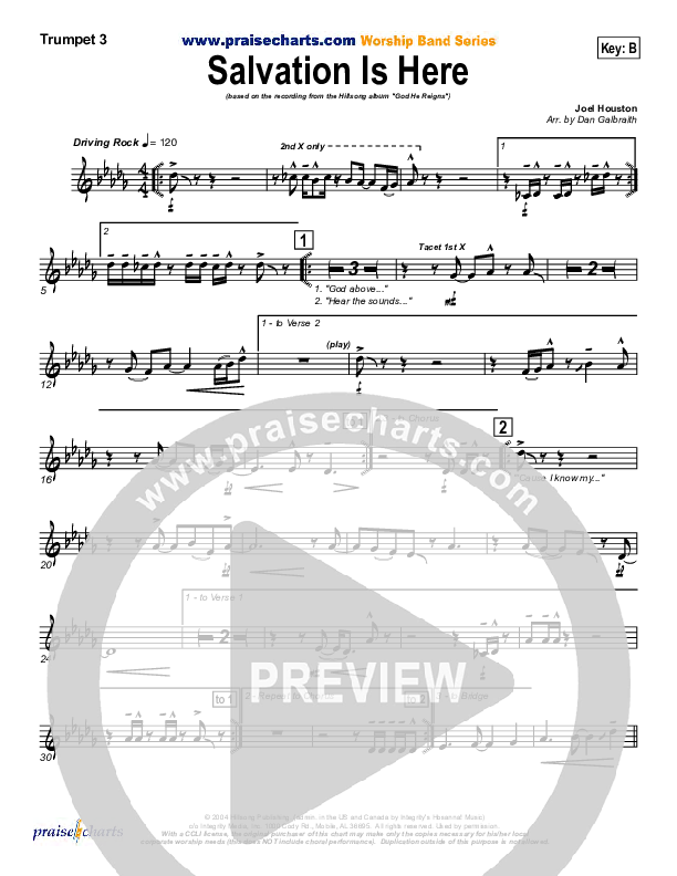 Salvation Is Here Trumpet 3 (Hillsong UNITED)