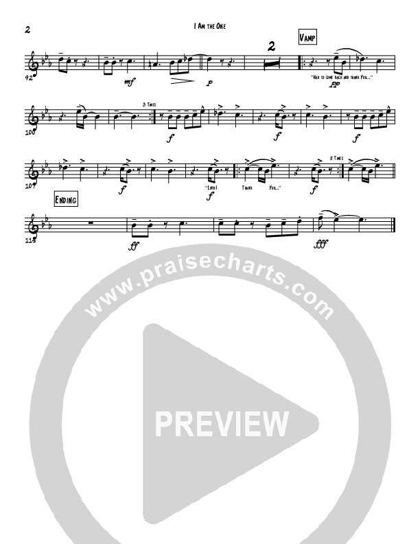 I Am The One Tenor Sax 2 (Kurt Carr)