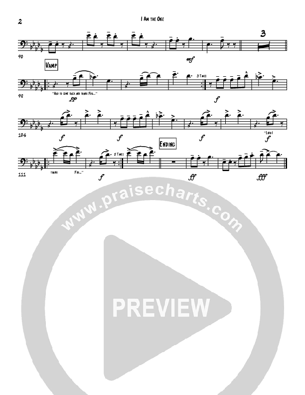 I Am The One Trombone (Kurt Carr)