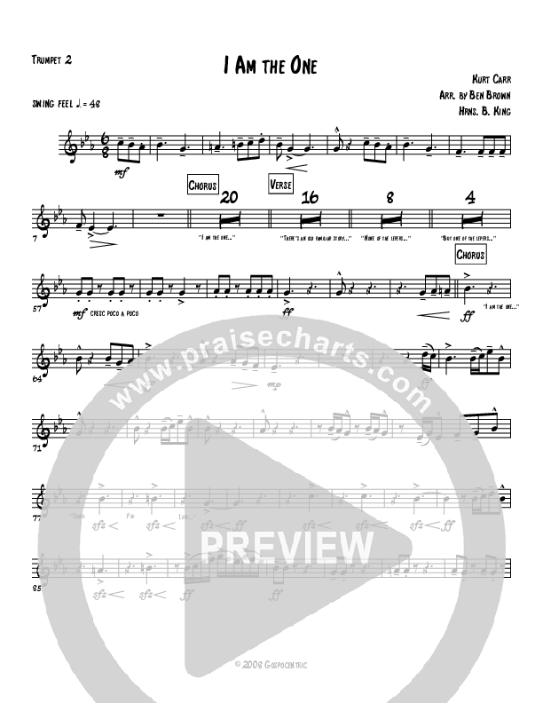 I Am The One Trumpet 2 (Kurt Carr)