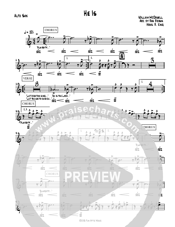 He Is Alto Sax (William McDowell)