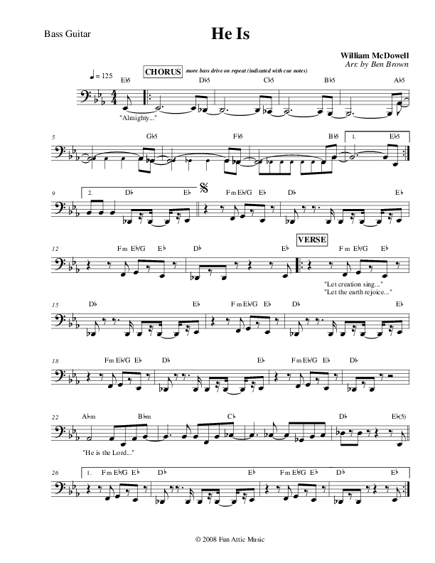 He Is Bass Guitar (William McDowell)