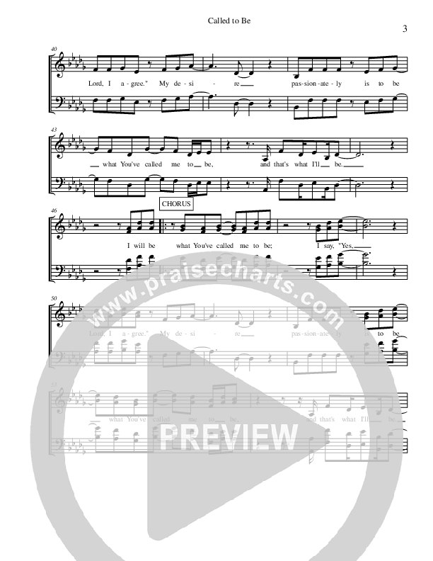 Called To Be Choir Sheet (Jonathan Nelson)