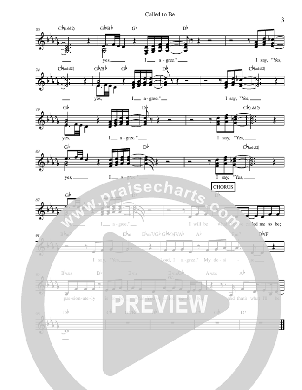 Called To Be Lead Sheet (Jonathan Nelson)