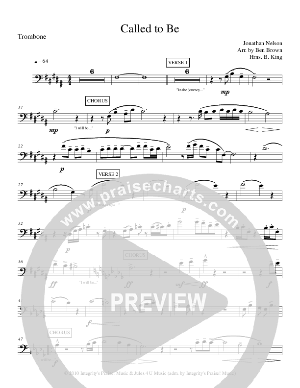 Called To Be Trombone (Jonathan Nelson)