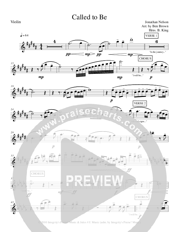 Called To Be Violins (Jonathan Nelson)