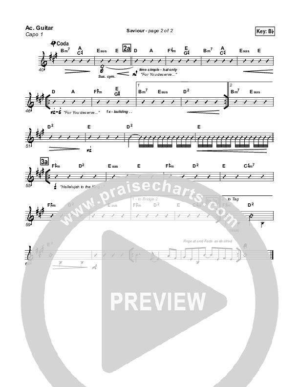 Saviour Acoustic Guitar (Hillsong Worship)