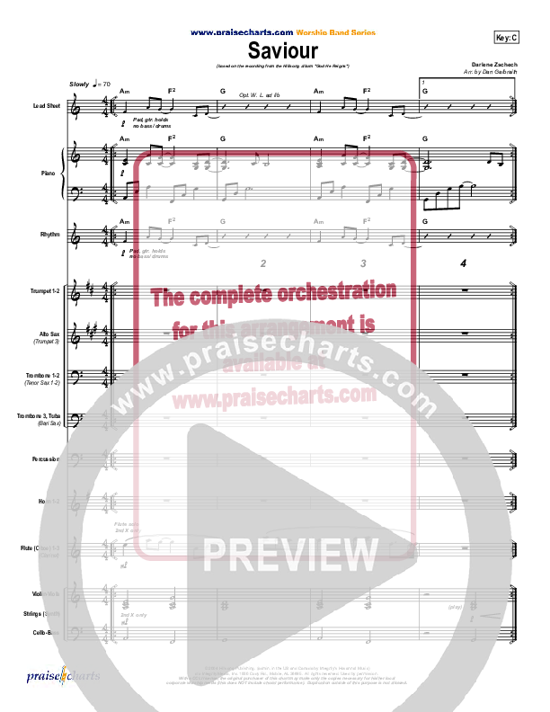 Saviour Conductor's Score (Hillsong Worship)