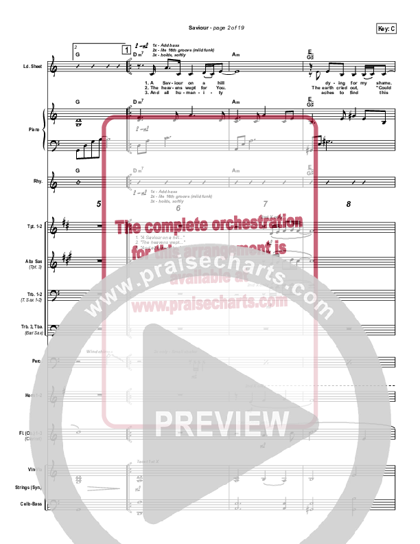 Saviour Conductor's Score (Hillsong Worship)