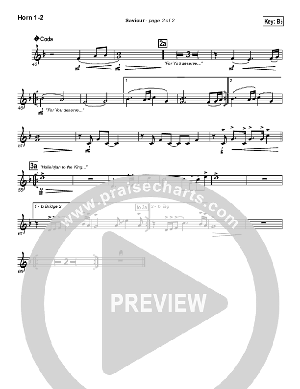 Saviour French Horn 1/2 (Hillsong Worship)