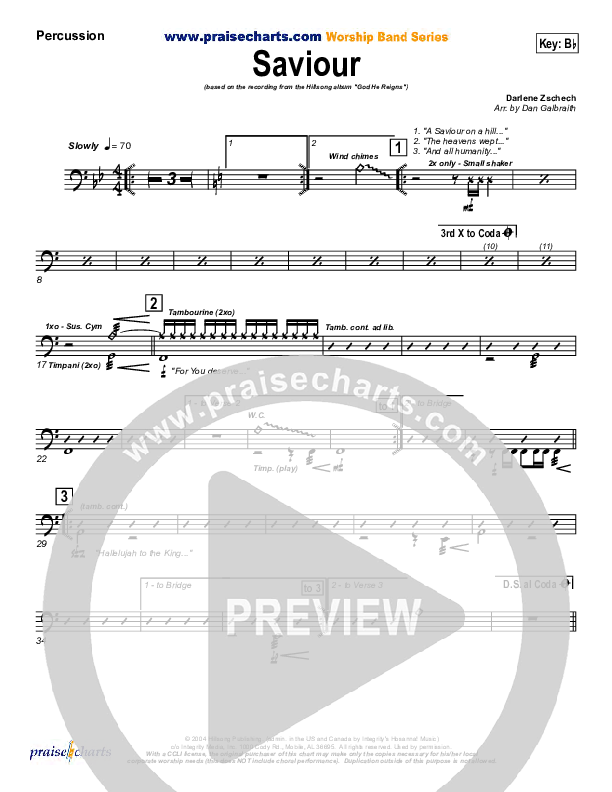 Saviour Percussion (Hillsong Worship)