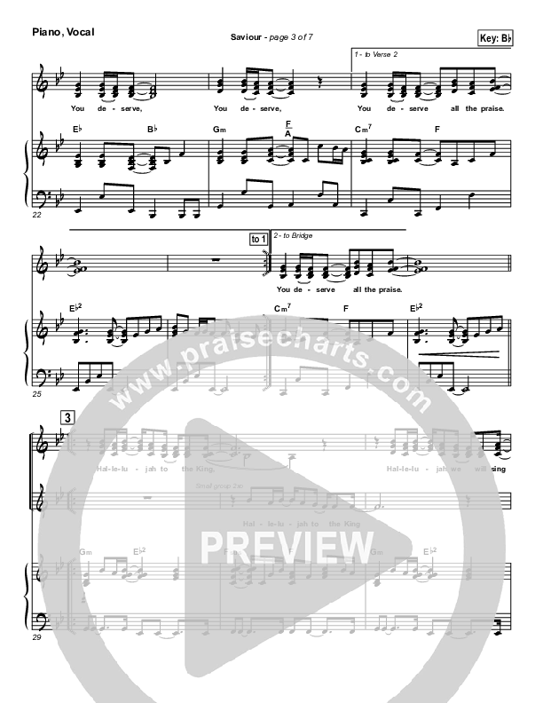 Saviour Piano/Vocal & Lead (Hillsong Worship)