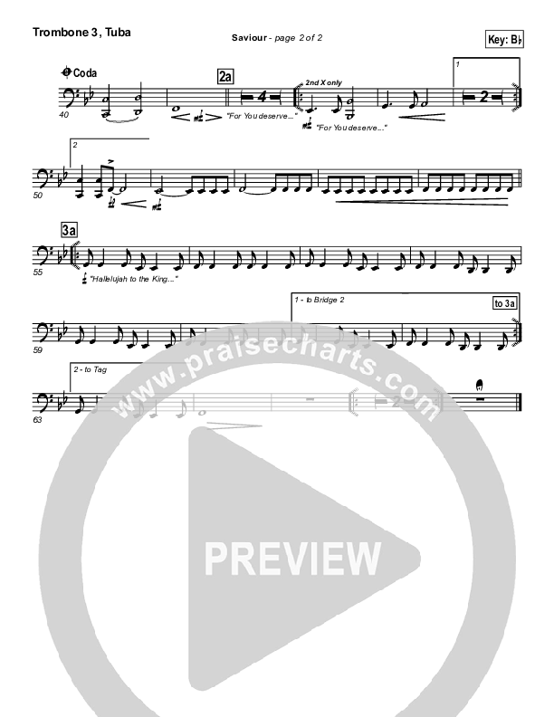 Saviour Trombone 3/Tuba (Hillsong Worship)