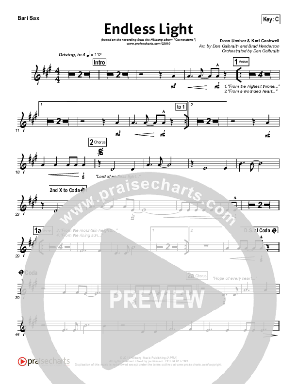 Endless Light Bari Sax (Hillsong Worship)