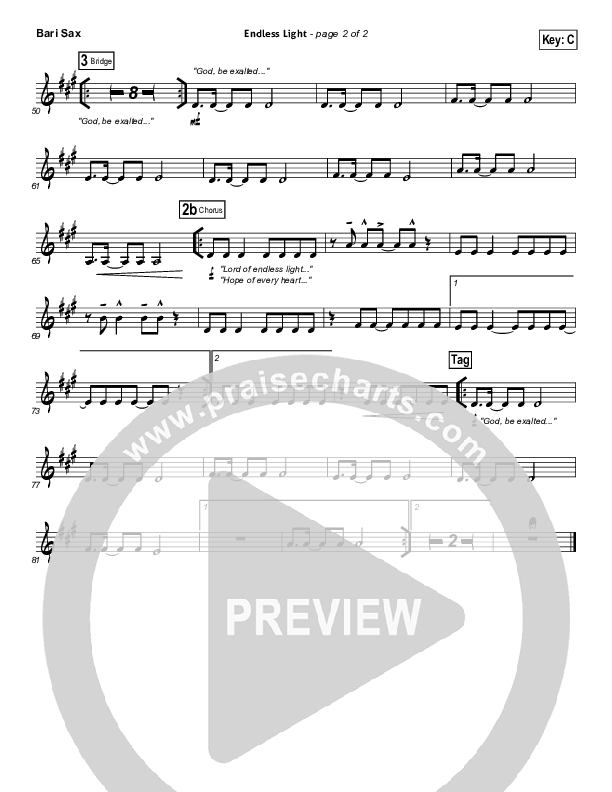 Endless Light Bari Sax (Hillsong Worship)