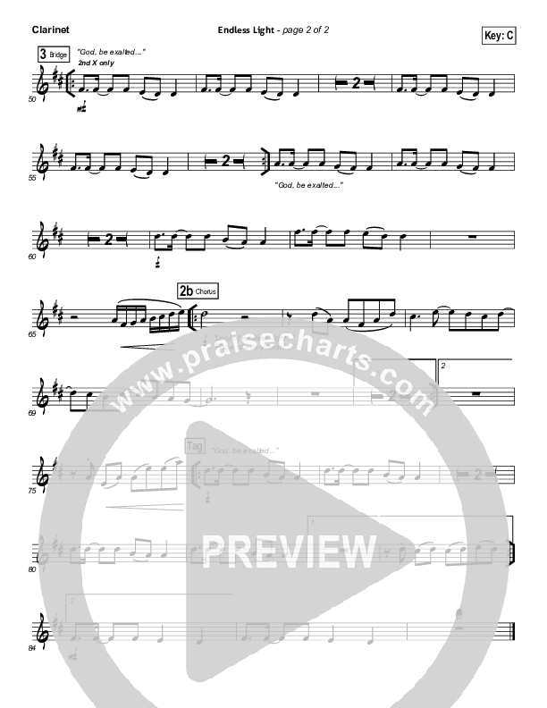 Endless Light Clarinet (Hillsong Worship)