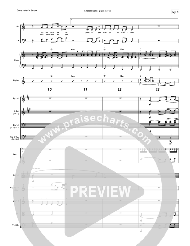 Endless Light Conductor's Score (Hillsong Worship)