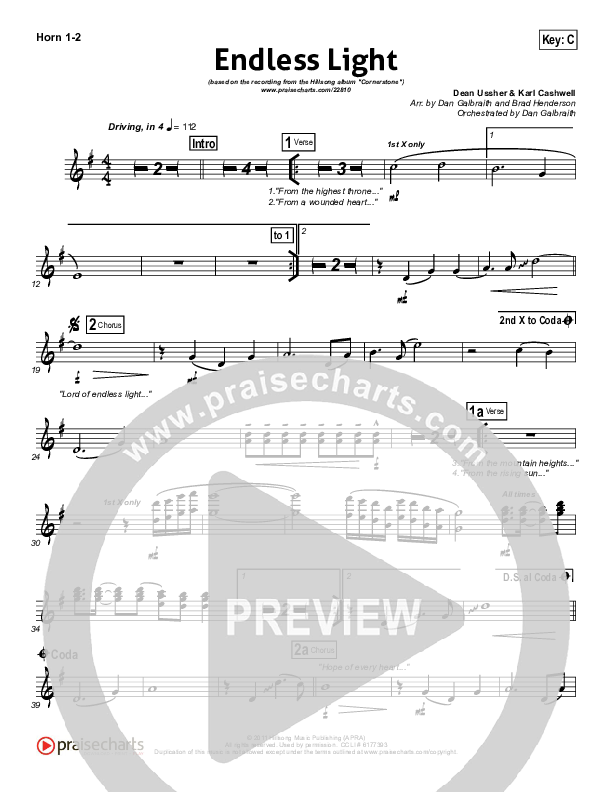 Endless Light French Horn 1/2 (Hillsong Worship)