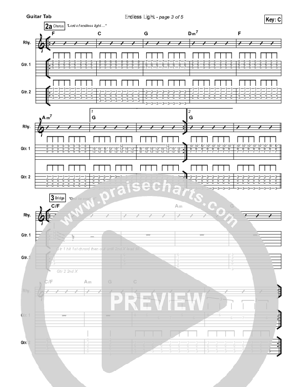 Endless Light Guitar Tab (Hillsong Worship)