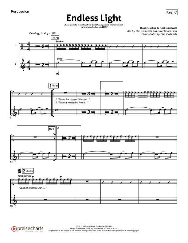 Endless Light Percussion (Hillsong Worship)