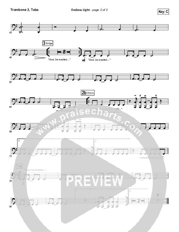 Endless Light Trombone 3/Tuba (Hillsong Worship)
