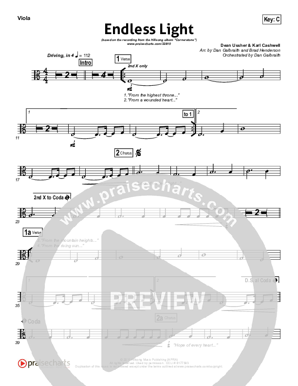 Endless Light Viola (Hillsong Worship)