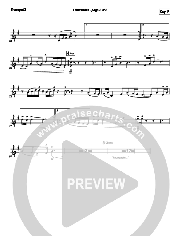 I Surrender Trumpet 3 (Hillsong Worship)