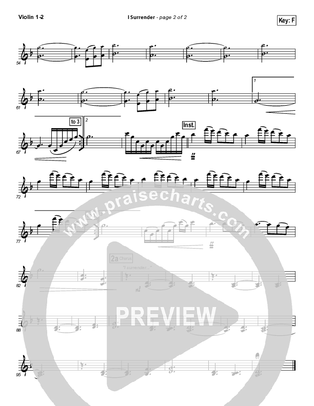 I Surrender Violin 1/2 (Hillsong Worship)