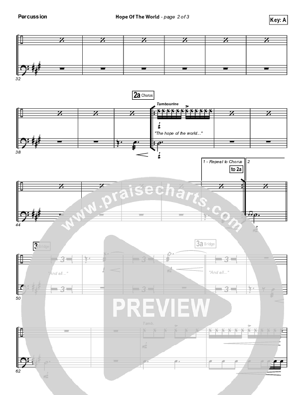 Hope Of The World Percussion (Hillsong Worship)