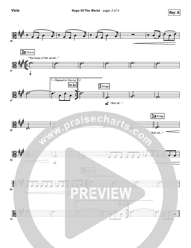 Hope Of The World Viola (Hillsong Worship)