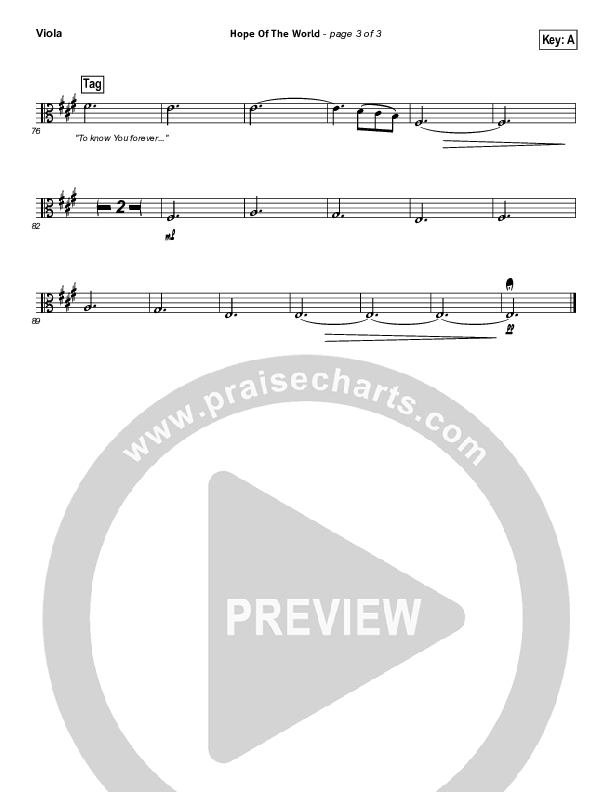 Hope Of The World Viola (Hillsong Worship)