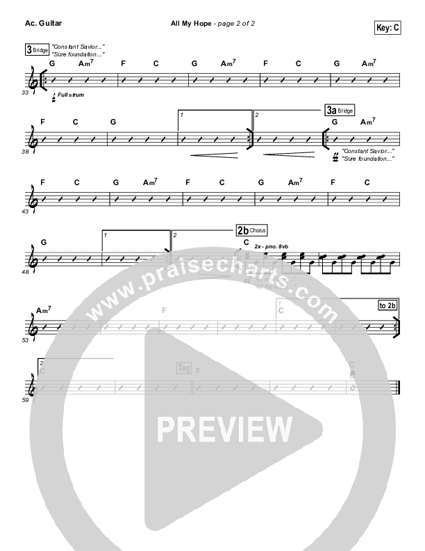 All My Hope Acoustic Guitar (Hillsong Worship)